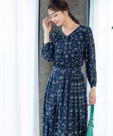 Tiaclasse 【新色追加・洗える】シフォンギャザーワンピース