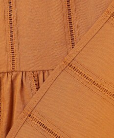 UNFILO ペプラム ギャザーブラウス