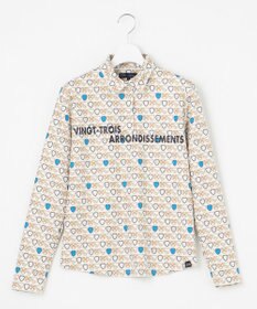 23区GOLF 【WOMEN】【UVカット】エンブレム柄ポロシャツ