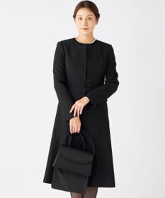 組曲 NOIR 【洗える】ウォッシャブルストレッチバーズアイ　ジャケット＋ワンピース