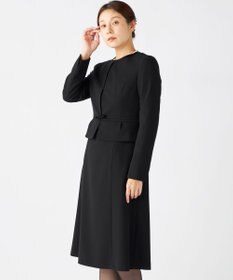 組曲 NOIR 【洗える】ウォッシャブルストレッチバーズアイ　ジャケット＋ワンピース