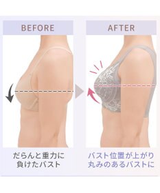 BRADELIS New York 【BRADELIS NewYork peace / ノンワイヤー・フロント留め・スッキリ着痩せ】細く見えるフロントファスナーブラ23 S～5L