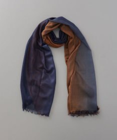 AURORA 【 LANVIN COLLECTION（ランバン コレクション） 】カシミヤ100%薄手オンブレーストール