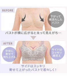 BRADELIS New York 【BRADELIS NewYork peace / ノンワイヤー・フロント留め・スッキリ着痩せ】細く見えるフロントファスナーブラ23 S～5L