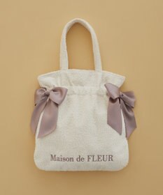 Maison de FLEUR ボアダブルリボントートバッグ
