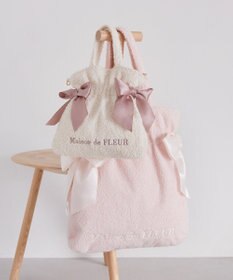 Maison de FLEUR ボアダブルリボントートバッグ