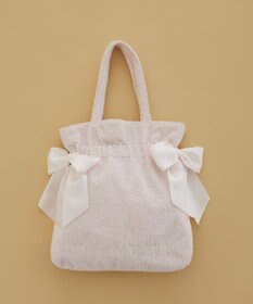 Maison de FLEUR ボアダブルリボントートバッグ