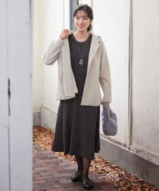 Tiaclasse L リブニットパフスリーブワンピース