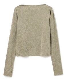 BEIGE， 【洗える・BAILA掲載】BUTLER / ストレッチベロアボートネックカットソー