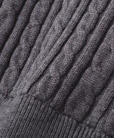 earth music&ecology 【予約】プリーツレイヤーケーブルニットカーディガン