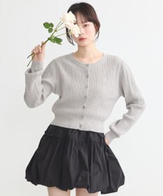 earth music&ecology ミニケーブルコンパクトカーディガン