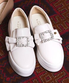 TOCCA 【晴雨兼用・軽量・抗菌消臭】BIJOUX RIBBON SNEAKERS スニーカー