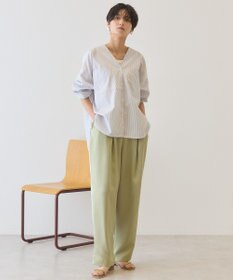 AMERICAN HOLIC 【イージーケア】ストライプVネックシャツ