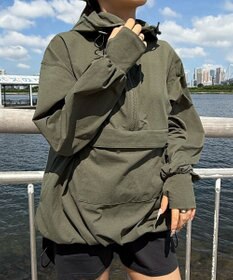 WEGO 【UVカット/吸水速乾/水陸両用/ラッシュガード】ハーフジップアノラックパーカー