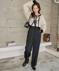 WEGO 【2024年秋冬新色カラー追加★】リボン2WAYカーデ