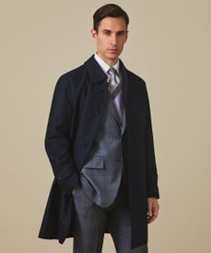 GOTAIRIKU 25年新作/3シーズン対応【防水/軽量/シワになりにくい】メランジカルゼ ステンカラーコート_無地