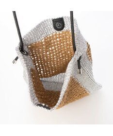 UNBILLION カシュカシュ cachecache / メタリックヤーンパネル編みトート