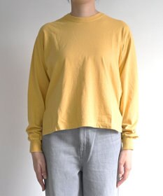 caqu caqu x good on short sleeve pocket tee サイドスリット入りL/S tee