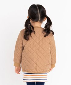 MIKI HOUSE HOT BISCUITS 【80-120cm】 抗菌・抗ウィルス ノーカラー キルティング 中綿ジャンパー