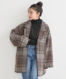 earth music&ecology オーバーテーラードジャケット　チェック