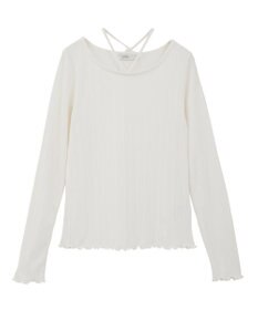 earth music&ecology チェーンリブホルターネックプルオーバー