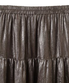 YECCA VECCA ラメティアードギャザースカート