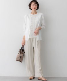 23区 レーヨンポリエステルストレッチ Vネック カーディガン