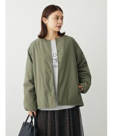 Green Parks ライト中わたノーカラーブルゾン