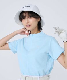 FILA GOLF／marie claire 【FILA GOLF】 チェッカーフラッグ柄エンボス半袖シャツ