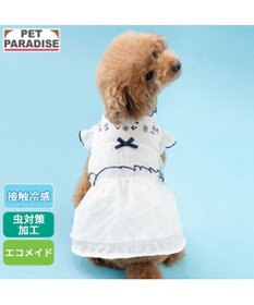 PET PARADISE ペットパラダイス フロッキー お花 ワンピース 《ホワイト》 小型犬