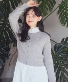 earth music&ecology ミニケーブルコンパクトカーディガン