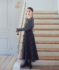 earth music&ecology バイカラートリムニットカーディガン