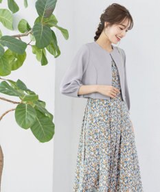 Tiaclasse L 【洗える】タックパフスリーブボレロ