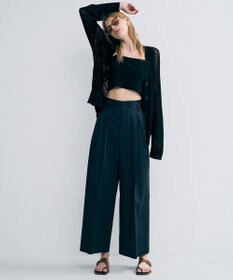 uncrave コットンクロスプレーン ワイドトラウザー