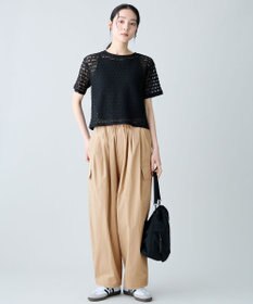 ANY L レースショート丈Tシャツ