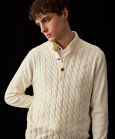 JOSEPH ABBOUD 【カシミヤ混/洗える】カシミヤブレンド ハイネック プルオーバー ニット
