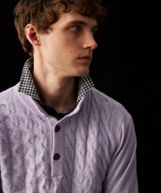 JOSEPH ABBOUD 【カシミヤ混/洗える】カシミヤブレンド ハイネック プルオーバー ニット