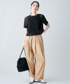 ANY L レースショート丈Tシャツ