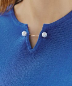 Tiaclasse 【小倉優子さん着用・洗える】フレンチスリーブニットトップス