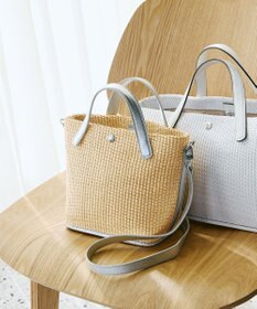 TOPKAPI 【Breath TOPKAPI】レザーハンドル ショルダー付き トート カゴバッグ