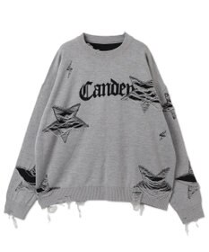 WEGO 【ユニセックス着用ITEM】ダメージジャガードニットプルオーバー