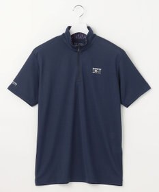 23区GOLF 【MEN】【接触冷感・UVケア・吸水速乾】ハーフジップ 無地ポロシャツ