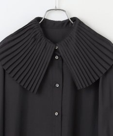#Newans 【シワになりにくい/洗濯機可能】プリーツカラーブラウス