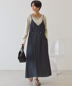 AMERICAN HOLIC サイドシャーリングVネックドットキャミワンピース