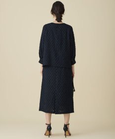 自由区 L 【セットアップ対応】ワッシャーカットジャカード ブラウス