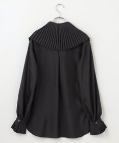 #Newans 【シワになりにくい/洗濯機可能】プリーツカラーブラウス