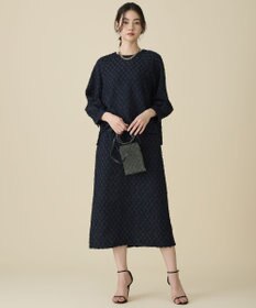 自由区 L 【セットアップ対応】ワッシャーカットジャカード ブラウス