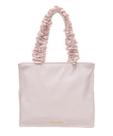 Maison de FLEUR サイドポケットフリルハンドルスクエアトートバッグ