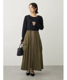 Green Parks ・ＳＵＧＡＲ　ＳＰＯＯＮ　ミリタリーフレアスカート