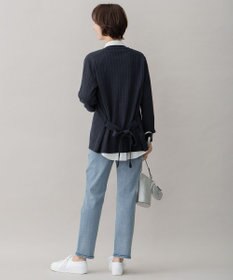 自由区 【洗える】ウールミックス ミドル丈カーディガン